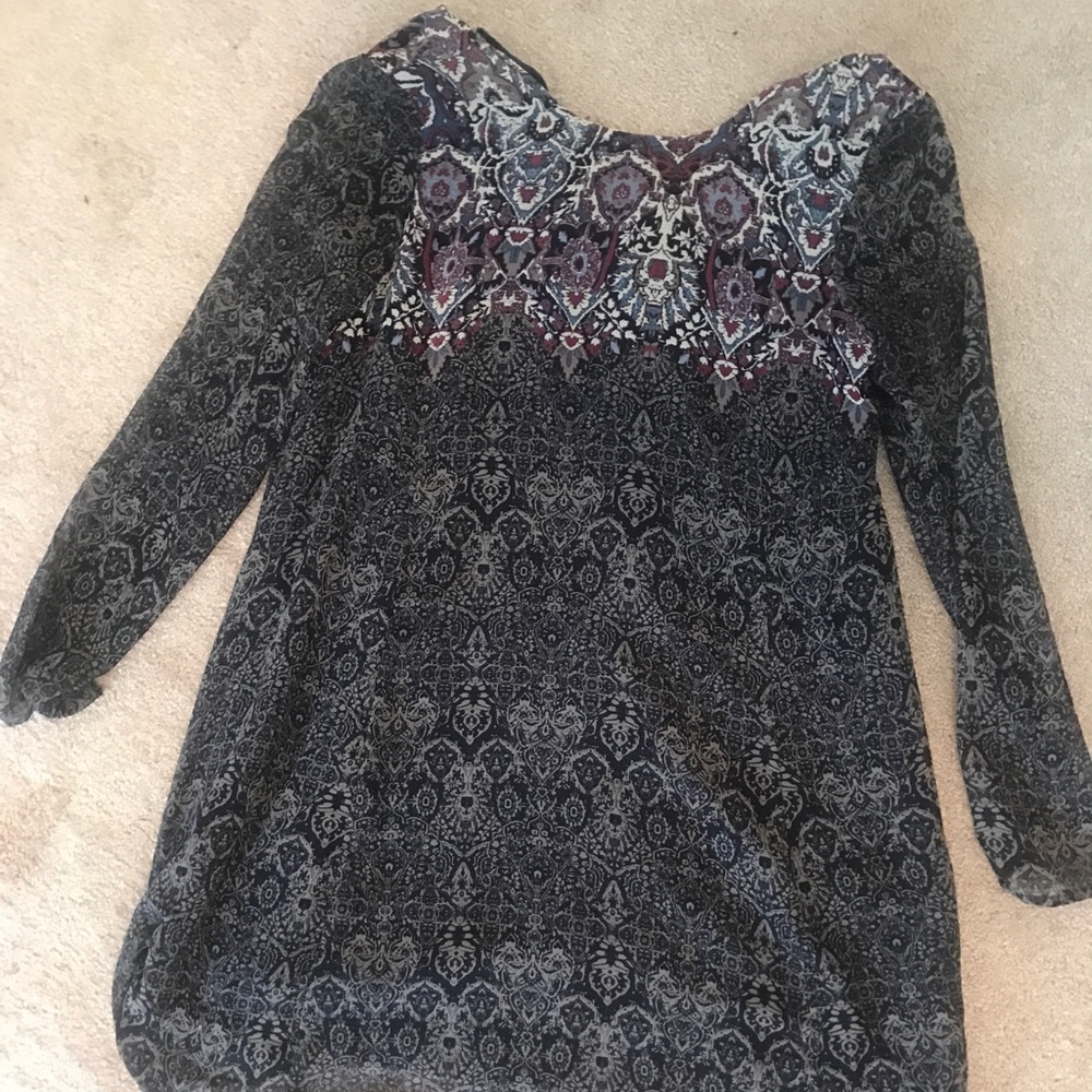 Long sleeve flowy dress